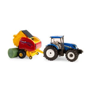 Tractor New Holland T6.180 con Empacadora Escala 1:32