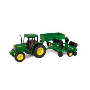 Tractor John Deere 6410 con Arado y Remolque Escala 1:32