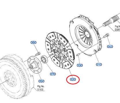 Disco de Clutch Tractor Kubota M9000 - 3A161-25130 - Imagen 3