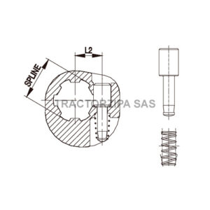 gatillo pulsador horquilla agricola diagrama