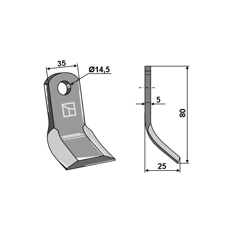cuchilla desbrozadora del morino medidas