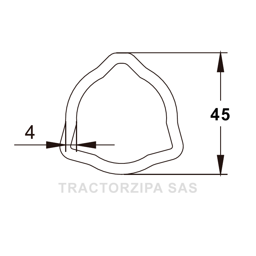 Tubo cardán agricola trilobular interno categoría #5 - Tractorzipa SAS