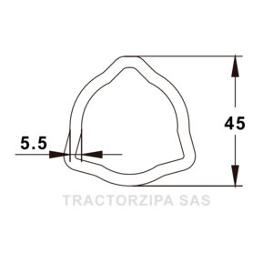 tubo triangulr interno cardan categoria 7 7N
